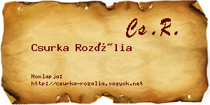 Csurka Rozália névjegykártya
