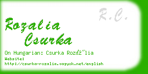 rozalia csurka business card